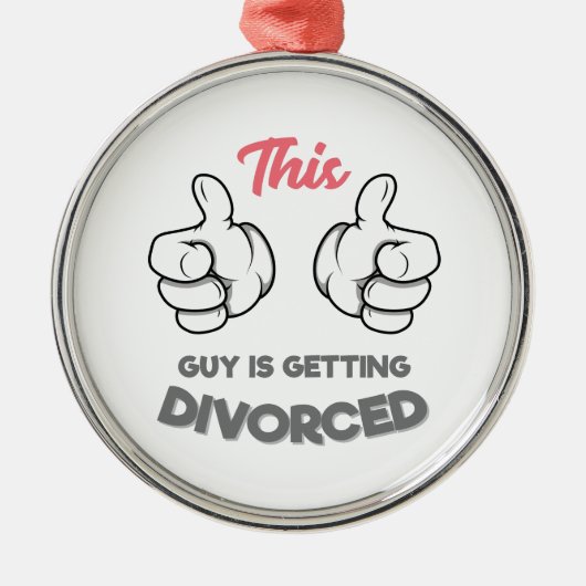 Deze man gaat scheiden metalen ornament (Voorkant)