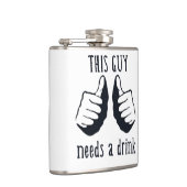 Deze man heeft een drink nodig heupfles (Rechts)