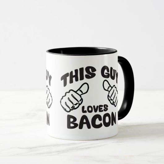 Deze man houdt van Bacon Mok (Voorkant rechts)