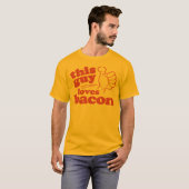 Deze man houdt van Bacon T-shirt (Voorkant volledig)