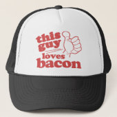 Deze man houdt van Bacon Trucker Pet (Voorkant)