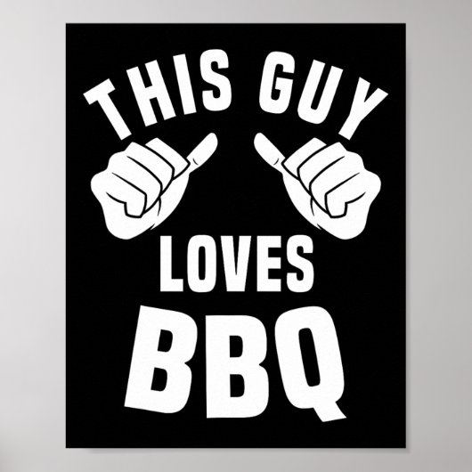 Deze Man Houdt Van Bbq Kostuum Grappige Rbecue Rok Poster (Voorkant)