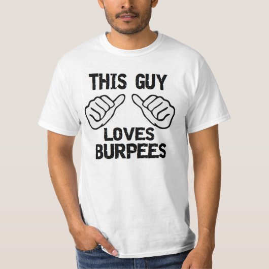 deze man houdt van burpes t-shirt (Voorkant)