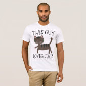 DEZE MAN HOUDT VAN CATS, Mannen Kat t-shirts (Voorkant volledig)