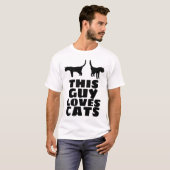 DEZE MAN HOUDT VAN CATS, Mannen T-shirts (Voorkant volledig)