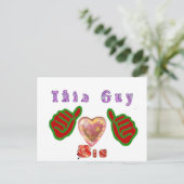 Deze man houdt van grote geschenkkunst afdrukken briefkaart (Staand voorkant)