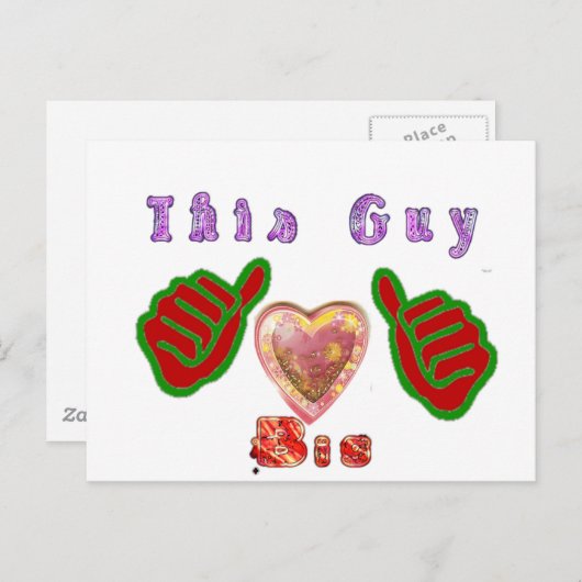 Deze man houdt van grote geschenkkunst afdrukken briefkaart (Voorkant / Achterkant)