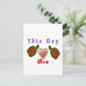 Deze man houdt van grote geschenkkunst afdrukken briefkaart (Staand voorkant)