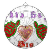 Deze man houdt van grote geschenkkunst afdrukken dartbord (Voorkant)