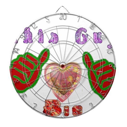 Deze man houdt van grote geschenkkunst afdrukken dartbord (Voorkant)