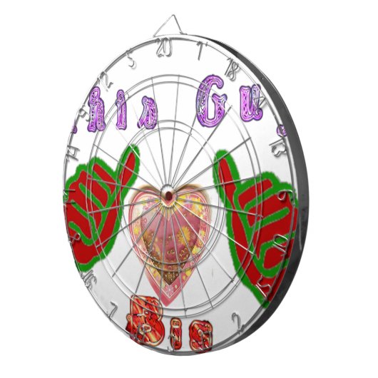 Deze man houdt van grote geschenkkunst afdrukken dartbord (Voorkant Rechts)