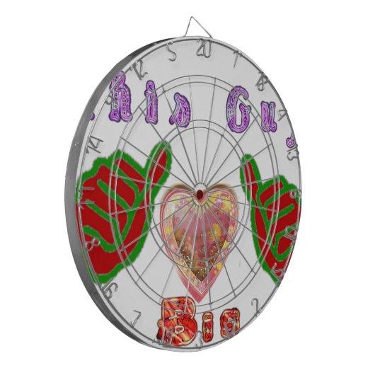 Deze man houdt van grote geschenkkunst afdrukken dartbord (Voorkant Links)