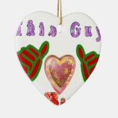 Deze man houdt van grote geschenkkunst afdrukken keramisch ornament (Rechts)