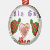 Deze man houdt van grote geschenkkunst afdrukken metalen ornament (Links)