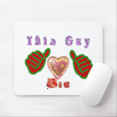 Deze man houdt van grote geschenkkunst afdrukken muismat (Met muis)