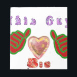 Deze man houdt van grote geschenkkunst afdrukken notitieblok<br><div class="desc">Deze man houdt van grote cadeau art print Verspreid vreugde en genegenheid met de prachtige "This Guy Loves Big Gift" art print, ontworpen om een glimlach op iemands gezicht te brengen. Beschrijving: Dit speelse kunstwerk bevat de tekst "This Guy Loves Big" in een vrolijke opstelling, vergezeld van twee gestileerde duimen-up...</div>