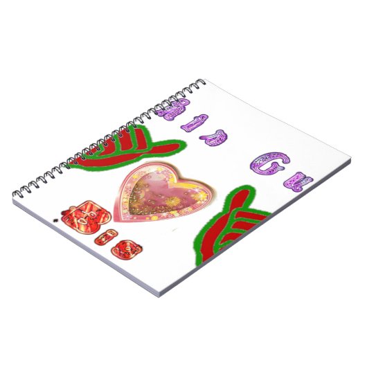 Deze man houdt van grote geschenkkunst afdrukken notitieboek (Linkerzijde)