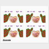 Deze man houdt van grote geschenkkunst afdrukken rechthoekige sticker (Vel)