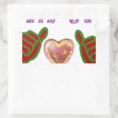 Deze man houdt van grote geschenkkunst afdrukken rechthoekige sticker (Tas)