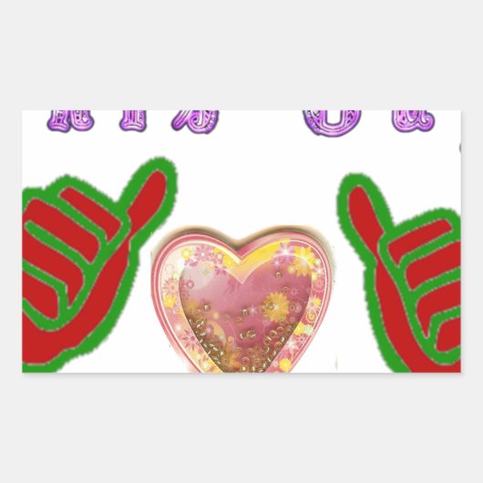 Deze man houdt van grote geschenkkunst afdrukken rechthoekige sticker (Voorkant)