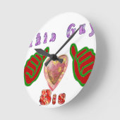 Deze man houdt van grote geschenkkunst afdrukken ronde klok (Hoek)