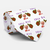 Deze man houdt van grote geschenkkunst afdrukken stropdas (Opgerold)