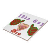 Deze man houdt van grote geschenkkunst afdrukken tegeltje (Zijkant)