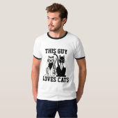 DEZE MAN HOUDT VAN KATTEN KAT T-SHIRTS (Voorkant volledig)