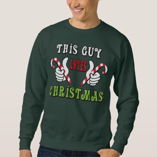 Deze man houdt van kerstfeestjes. trui (Voorkant)