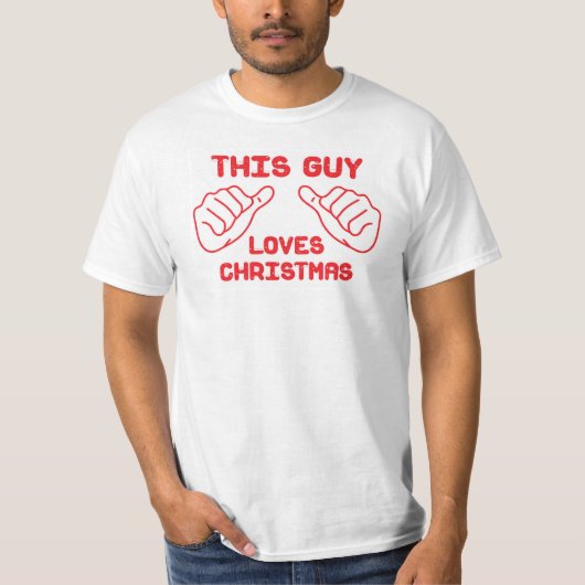 Deze man houdt van Kerstmis T-shirt (Voorkant)