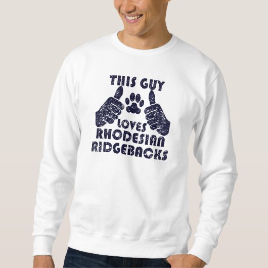 Deze man houdt van Rhodezische Ridgebacks Trui (Voorkant)