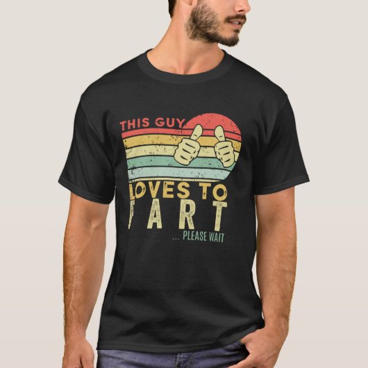 Deze man houdt van scheet retro grappig gezegde t-shirt (Voorkant)