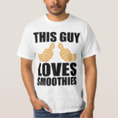 DEZE MAN HOUDT VAN SMOOOTHIES T-SHIRT (Voorkant)