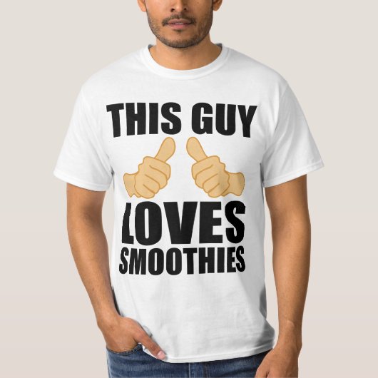 DEZE MAN HOUDT VAN SMOOOTHIES T-SHIRT (Voorkant)