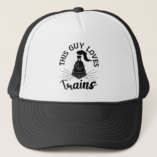 Deze man houdt van treinen Railroad liefhebber Fun Trucker Pet (Voorkant)