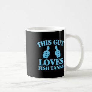 Deze man houdt van vistrappen Funny Aquariumliefhe Koffiemok