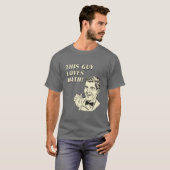 Deze man houdt van Wiskunde - Retro Funny Clip Art T-shirt (Voorkant volledig)
