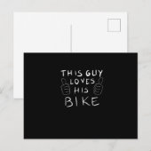 Deze man houdt van zijn fiets briefkaart (Voorkant / Achterkant)