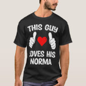 Deze man houdt van zijn normale Vriendin vrouw Val T-shirt (Voorkant)