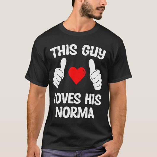 Deze man houdt van zijn normale Vriendin vrouw Val T-shirt (Voorkant)