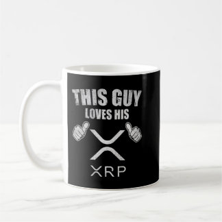 Deze man houdt van zijn Ripple XRP Crypto Coin HOD Koffiemok