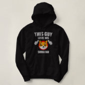 Deze man houdt van zijn Shiba Inu SHIB Crypto Coin Hoodie (Design voorkant)