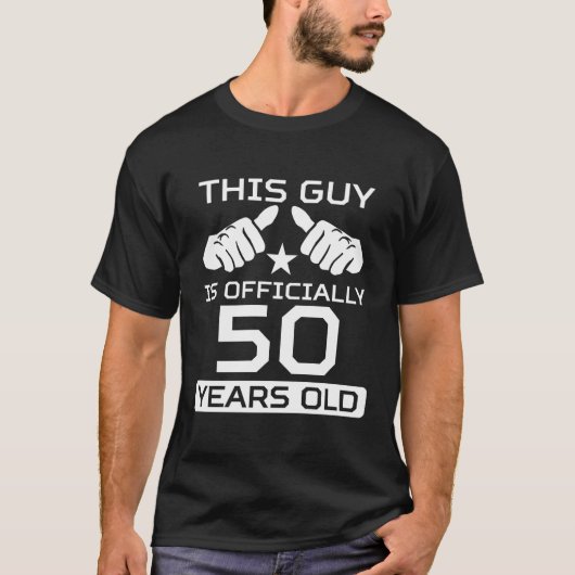 Deze man is 50 50ste t-shirt (Voorkant)