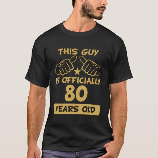Deze man is 80 80ste t-shirt (Voorkant)