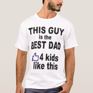 DEZE MAN IS DE BESTE DAG, 4 KINDEREN ZOALS DEZE T-SHIRT