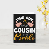 Deze man is de neef van de bruidegom bruiloft kaart (Gele Bloem)