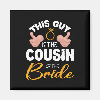 Deze man is de neef van de bruidegom bruiloft magneet