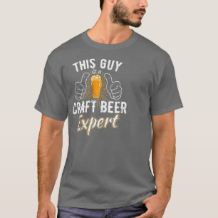 DEZE MAN IS EEN AMBACHTELIJKE BIEREXPERT LOKAAL BI T-SHIRT