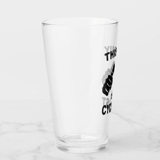 Deze man is een fietser glas (Rechts)