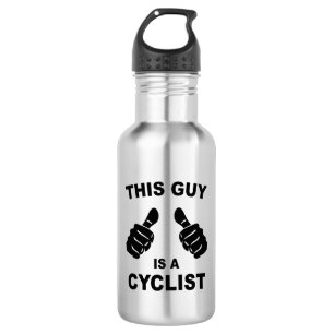 Deze man is een fietser waterfles